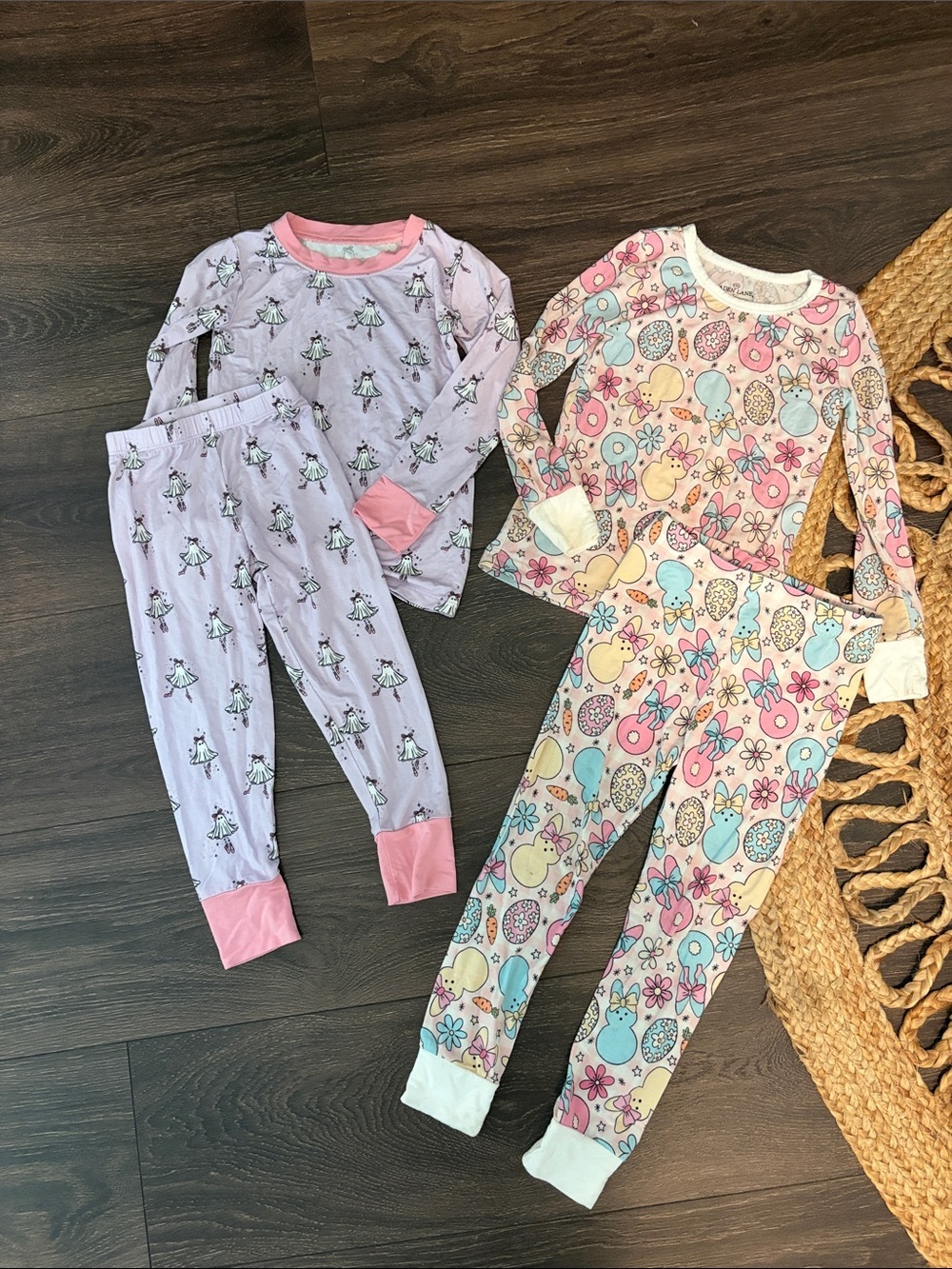 Caden Lane & Jammers Bamboo Pajamas Easter Bunnies & Ballerina Ghost 3T